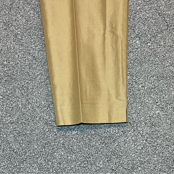 Talbots Petite Pleated Lined Dress Pants Size 12P Beige Split Hem Straight Leg - Picture 12 of 14